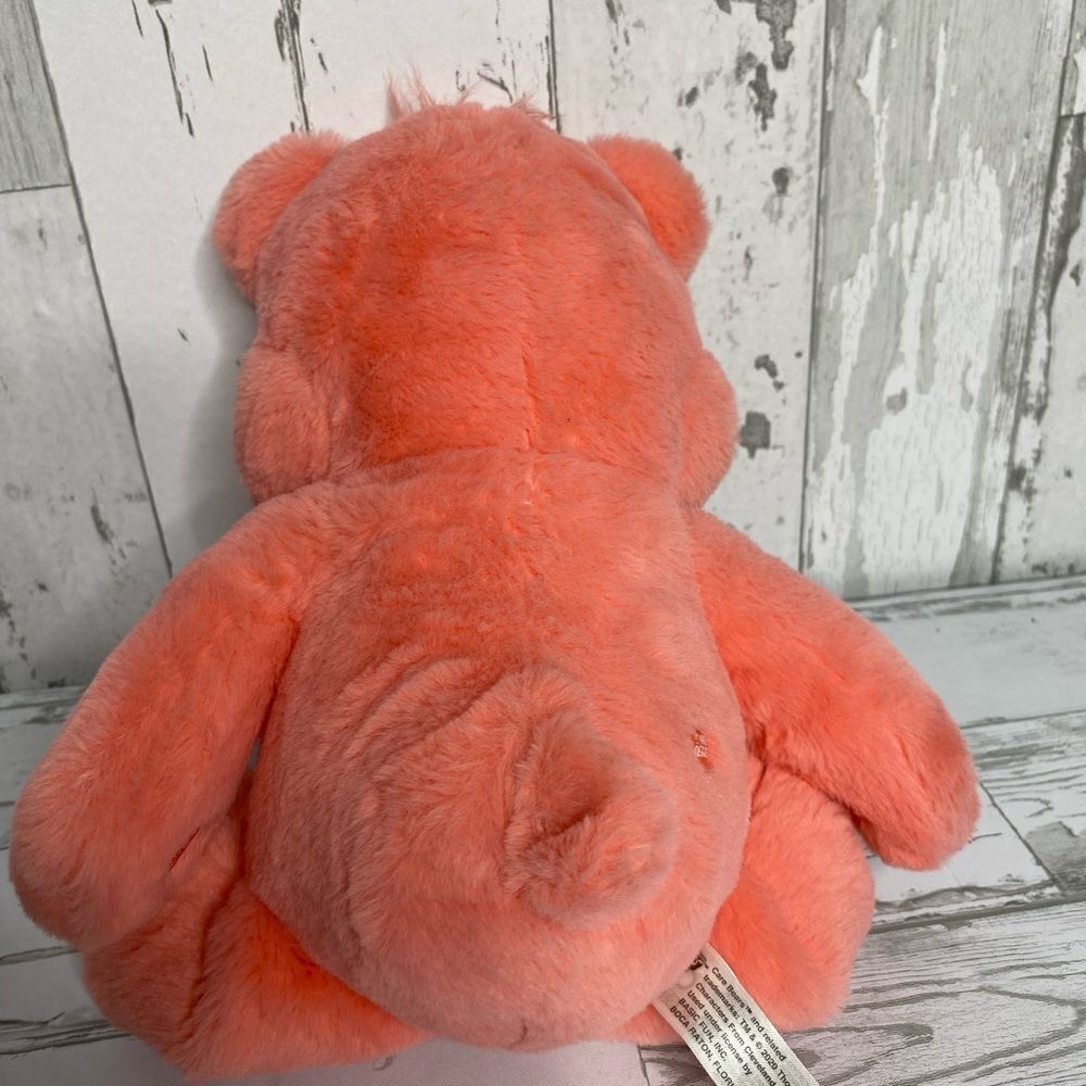 Care Bears 14" Plush -Love-A-Lot Bear Hearts On Belly Have Faces Soft Huggable - Picture 3 of 6